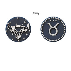 Taurus Twelve Twelve Constellations Food Grade Eco-Friendly Silicone Focal Beads, Taurus, 25mm