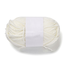 Floral White Milk Cotton Knitting Acrylic Fiber Yarn, 4-Ply Crochet Yarn, Punch Needle Yarn, Floral White, 2mm