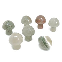 Aventurine Natural Aventurine Healing Mushroom Figurines, Reiki Energy Stone Display Decorations, 20mm