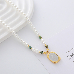 Цветок Модные 304 ожерелья с подвесками из нержавеющей стали, Ожерелья из искусственного жемчуга для женщин, реальный 18 k позолоченный, цветок, 15.35 дюйм (39 см)