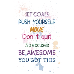 Разноцветный Картина из хлопка и льна, с рисунком слово, декоративные аксессуары, прямоугольные, красочный, 440x280 мм