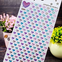Heart Self-adhesive Resin Rhinestones Stickers, Crystal Gems Glitter Decals for DIY Scrapbooking and Photo Albums, Heart, 235x90mm