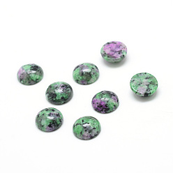 Ruby in Zoisite Synthetic Ruby in Zoisite Gemstone Cabochons, Half Round, 20x6.5mm
