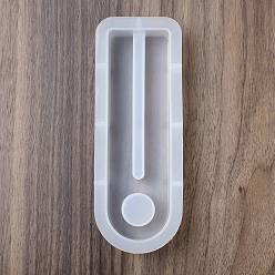 Oval Силиконовые формы для свечей своими руками, формы для литья смолы, для уф-смолы, изготовление ювелирных изделий из эпоксидной смолы, овальные, 158x57x25.5 мм, отверстие : 22 мм