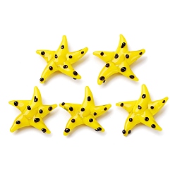 Желтый Ручной работы украшения дома бусины, украшения в виде морских звезд в подарок, желтые, 22~23x23~24x6 мм