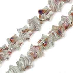 Гейнсборо Ручной работы тысячецветник стеклянные бусины нитки, звезда, светло-серые, 11~12x12x7~8 мм, отверстие : 0.8 мм, около 49~50 шт / нитка, 19.88~20.28'' (50.5~51.5 см)