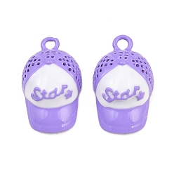 Фиолетовый Подвески из эмали и сплава, стойки покрытие, шляпные прелести, окрашеные, без кадмия, без никеля и без свинца, фиолетовые, 23.5x14x8.5 мм, отверстие : 2.5 мм