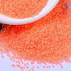 (DB2033) Светящийся Кремовый Крем Бусины miyuki delica, цилиндр, японский бисер, 11/0, (дБ 2033) светящийся крем, 1.3x1.6 мм, отверстие : 0.8 мм, Около 2000 шт / 10 г