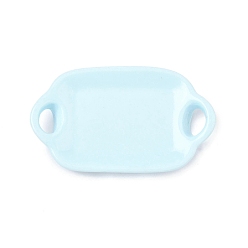 Светло-голубой Непрозрачные кабошоны из смолы, поддон, светло-голубой, 51x31x6.5 мм
