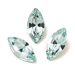 Индийский Сапфир Стеклянные стразы кабошоны, задние и задние, граненые, лошадиный глаз , Индийский сапфир, 10x5x3.5 мм