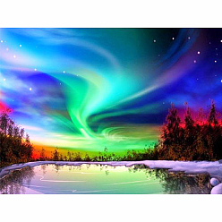 Colorful DIY Sky Scenery Diamond Painting Kits, including Resin Rhinestones, Diamond Sticky Pen, Tray Plate and Glue Clay, Colorful, 300x400mm
