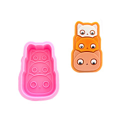 Cat Shape Силиконовые формы, формы помады, формы для литья смолы, для шоколада, конфеты, изготовление изделий из уф-смолы и эпоксидной смолы, форма кошки, 112x75x31 мм