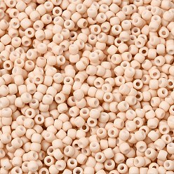(763) Opaque Pastel Frost Apricot Тохо 8/0 круглые бусины, японский бисер, (763) непрозрачный пастельный морозный абрикос, 3 мм, отверстие : 1 мм, Около 1110 шт / 50 г