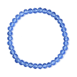 Озёрно--синий Классические этнические браслеты из граненого стекла для женщин