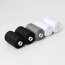 Mixed Color 5 Rolls 5 Colors Polyester Prewound Bobbin Thread, for Embroidery and Sewing Machine, Mixed Color, 0.4mm, about 1093.61 Yards(1000m)/roll, 1 roll/color