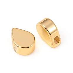 Golden Brass Beads, Teardrop, Long-Lasting Plated, Golden, 7.5x5.5x3mm, Hole: 1.5mm