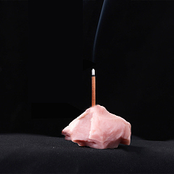 Pink Opal Natural Pink Opal Incense Burners, Irregular Shape Incense Holders, Home Office Teahouse Zen Buddhist Supplies, 40~60mm