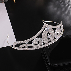 silver Bridal Crown with Shiny Zirconia Stones - Sparkling Crown Headpiece for Bride.