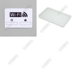 Белый 4шт. самоклеящиеся акриловые таблички с паролем Wi-Fi и названием сети для общего пользования, прямоугольные, белые, 89x126x2.8 мм