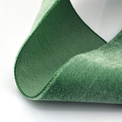 Green Polyester Velvet Ribbon for Gift Packing and Festival Decoration, Green, 5/8 inch(15mm), about 25yards/roll(22.86m/roll)