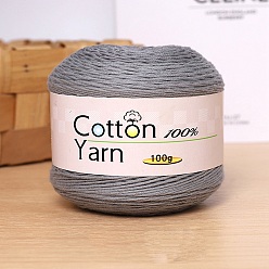 Gray Cotton Yarn, for DIY Crochet Crafts, Gray, 2.5~3mm