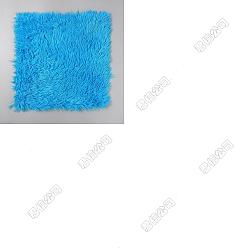 Темно-Голубой 2полиэстеровая плюшевая ткань, товары для поделок своими руками, квадратный, глубокое синее небо, 400~415x400~415x19 мм