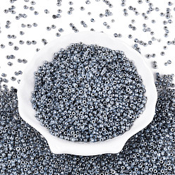 Темно-Серый 8/0 Цейлон круглый бисер, темно-серый, Размер : диаметром около 3 мм , отверстие: 1 мм, Около 1101 шт / 50 г