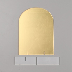 Gold Acrylic Blank Table Sign, Arch-shaped, Gold, 130x79.8x179mm, 3pcs/set