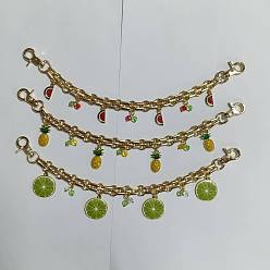 (52) Непрозрачная лаванда 3 шт 3 стили сплав эмаль фрукты подвеска железная сумка декоративные цепи, с поворотными застежками сплава, для замены ремней для мешков, годен, разноцветные, 255 мм, 1 шт / стиль