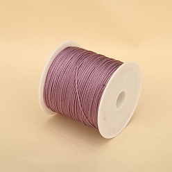 Old Rose 50M Nylon Thread, Chinese Knot Cord, for Jewelry Making, Old Rose, 0.8mm, about 54.68 Yards(50m)/Roll
