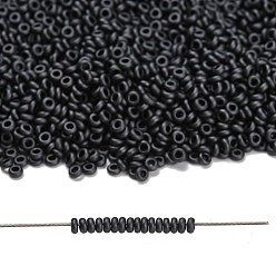 (611) Matte Color Opaque Gray Toho 11/0 полукруглые бусины, японский бисер, (611) матовый цвет, непрозрачный серый, 11/0, 2.2x0.9 мм, отверстие : 0.8 мм, Около 1733 шт / 10 г