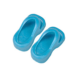 Dark Turquoise Plastic Doll Flip Flops Slipper, Doll Making Supplies, for American Doll Accessories, Dark Turquoise, 22mm