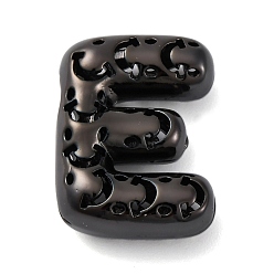 Letter E Латунные подвески, стойки покрытие, долговечный, без кадмия и без свинца, подвески с полыми буквами, Письмо E, 21x15.5x7.5 мм, отверстие : 4.7x3 мм