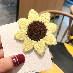 Sunflower Knitted Hair Clip for Women, Fruit Edge and Top Clamp Headwear Accessories