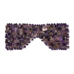Amethyst Natural Amethyst Woven Eye Mask, for Relieving Eye Bags and Dark Circles, Yoga Meditation Tools, 210~220x90~100x5~7mm