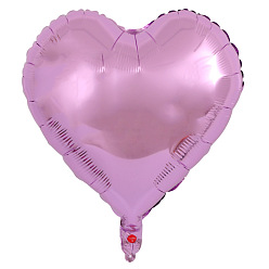Plum Heart Aluminum Film Valentine's Day Theme Balloons, for Party Festival Home Decorations, Plum, 450mm