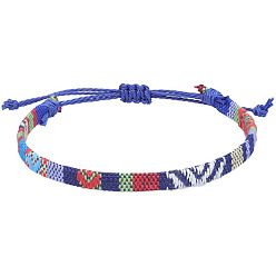 Разноцветный Регулируемые браслеты в стиле бохо из хлопка и льна, плетеные для дружбы, красочный