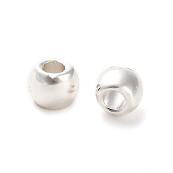 Silver Alloy Beads, Long-Lasting Plated, Rondelle, Silver, 5x5mm, Hole: 2.4mm
