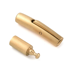 Золотой Колонка ионного покрытия (IP) 304 байонетные застежки из нержавеющей стали, матовый стиль, золотые, 25~25.5x4.5~5x4 мм, отверстие : 1.8~2 мм