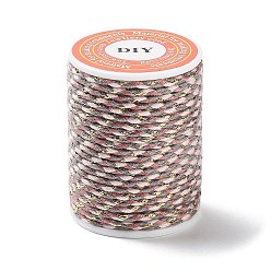 Camel 4-Ply Polycotton Cord Metallic Cord, Handmade Macrame Cotton Rope, for String Wall Hangings Plant Hanger, DIY Craft String Knitting, Camel, 1.5mm, about 4.3 yards(4m)/roll