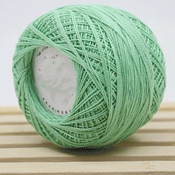 Spring Green 45g Cotton Size 8 Crochet Threads, Embroidery Floss, Yarn for Lace Hand Knitting, Spring Green, 1mm