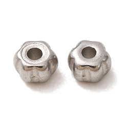 Edelstahl Farbe 304 Edelstahlkugeln, Blume, Edelstahl Farbe, 3x2 mm, Bohrung: 1 mm