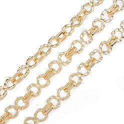 Real 18K Gold Plated Alloy Number 8 Link Chains, with Spool, Cadmium Free & Nickel Free & Lead Free, Unwelded, Real 18K Gold Plated, 25x14x2mm, about 32.81 Feet(10m)/Roll