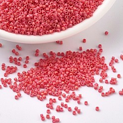 (DB0873) Матовый Непрозрачный Вермиллион Красный AB Бусины miyuki delica, цилиндр, японский бисер, 11/0, (дБ 0873) матовый непрозрачный ярко-красный, 1.3x1.6 мм, отверстие : 0.8 мм, Около 2000 шт / 10 г