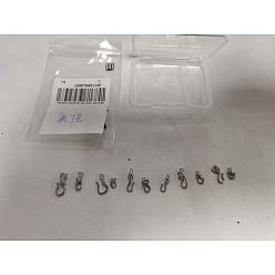 Нержавеющая Сталь Цвет 11 шт. 11 стили 304 застежки-крючки из нержавеющей стали, цвет нержавеющей стали, 7~17x5~
8x1.5~4 мм, отверстие : 1~2.5 мм, 1 шт / стиль