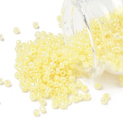 Шампанско-Желтый 8/0 Цейлон круглый бисер, шампанское желтый, Размер : диаметром около 3 мм , отверстие: 1 мм, Около 1101 шт / 50 г
