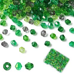 (52) Непрозрачная лаванда Прозрачные акриловые бусины, двухконусные, разноцветные, 4x4 мм, отверстие : 1.5 мм, 100 шт / цвет