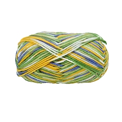 Green Yellow 6-Ply Milk Cotton Knitting Acrylic Fiber Yarn, for Weaving, Knitting & Crochet, Green Yellow, 3mm