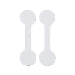 Белый Складные ценники на ювелирные изделия из чистой бумаги, записываемая клейкая этикетка для ювелирных изделий для колец, Ожерелье, , круглые, белые, 5.1x1.4x0.01 см