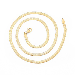 Golden 304 Stainless Steel Herringbone Chains Necklace for Men, Golden, 19.69 inch(50cm), Wide: 4mm